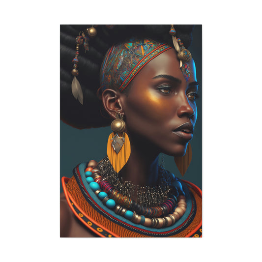 Faces of Africa 91 Afrigraphica Portrait Canvas Gallery Wrap